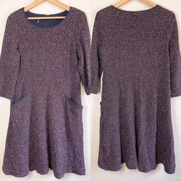 Talbots Twist Boucle Fit & Flare Dress Size 16P - Picture 1 of 5